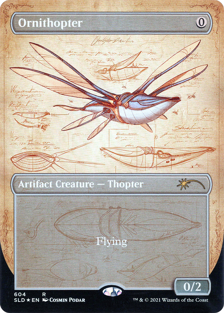Ornithopter (SLD-604) [Secret Lair] Drop (Borderless) Foil MTG Single Wizards of the Coast