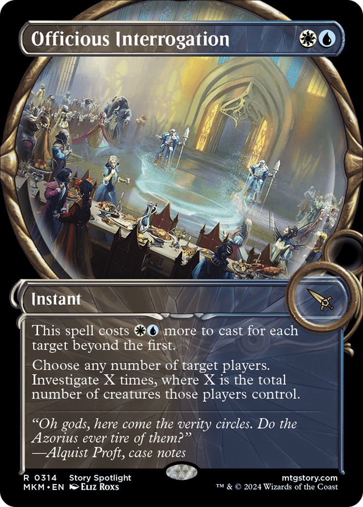 Officious Interrogation (MKM-314) [Murders at Karlov Manor] (Showcase) MTG Single Murders at Karlov Manor