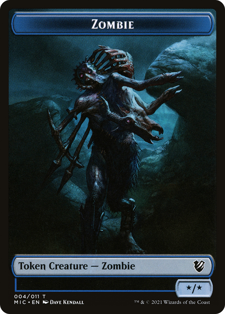 Zombie (TMIC-004) [Tokens] Midnight Hunt Commander Tokens MTG Single Wizards of the Coast