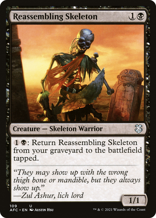 Reassembling Skeleton (AFC-109) [Forgotten Realms Commander] MTG Single Wizards of the Coast