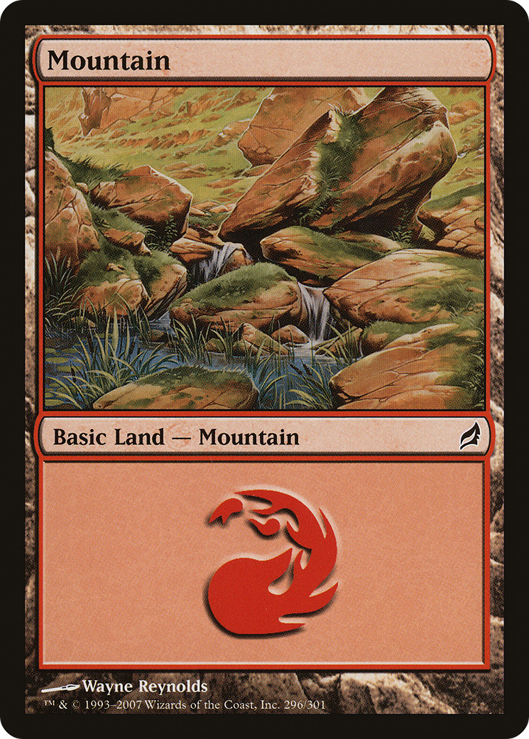 Mountain (LRW-296) [Lorwyn] Foil MTG Single Wizards of the Coast