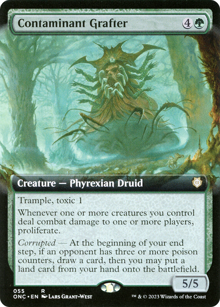 Contaminant Grafter (ONC-055) [Phyrexia: All Will Be One Commander] (Extended Art) MTG Single Wizards of the Coast