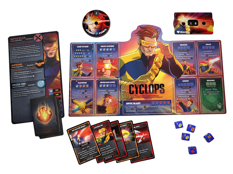 Dice Throne: Marvel X-Men 4-Hero Box 2 - Cyclops, Gambit, Rogue & Jean Grey Board Games USAopoly
