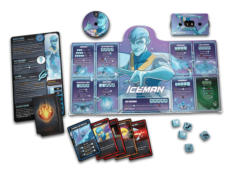 Dice Throne: Marvel X-Men 4-Hero Box 1 - Iceman, Psylocke, Storm & Wolverine Board Games Roxley Games