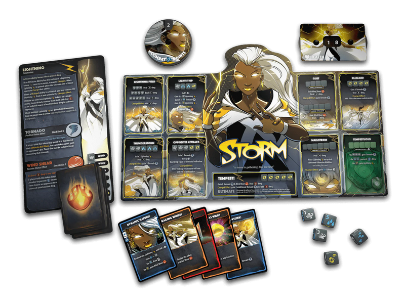 Dice Throne: Marvel X-Men 4-Hero Box 1 - Iceman, Psylocke, Storm & Wolverine Board Games Roxley Games