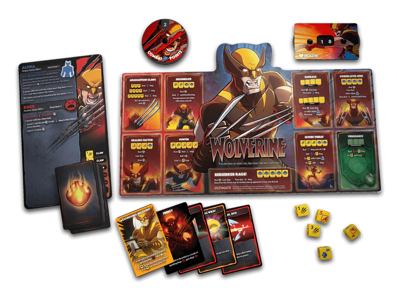 Dice Throne: Marvel X-Men 4-Hero Box 1 - Iceman, Psylocke, Storm & Wolverine Board Games Roxley Games