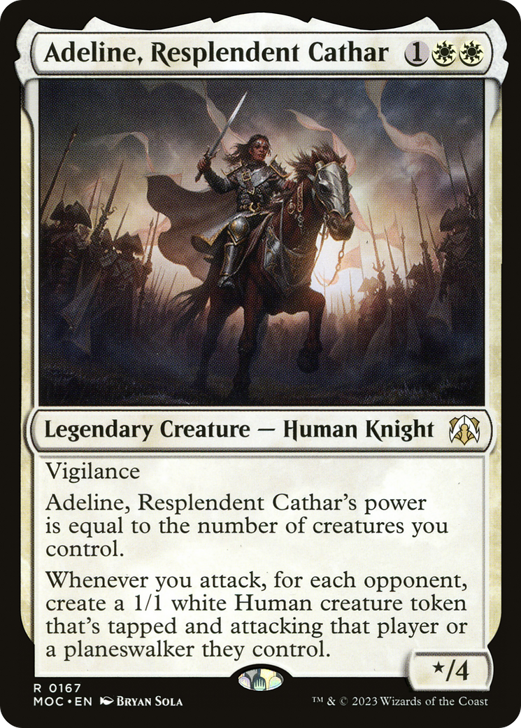 Adeline, Resplendent Cathar [March of the Machine Commander] MTG Single Magic: The Gathering