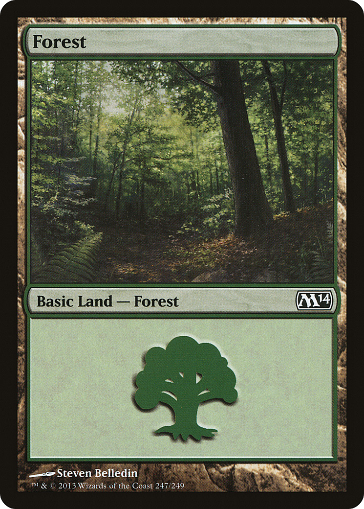 Forest (M14-247) [Magic 2014] Foil MTG Single Wizards of the Coast