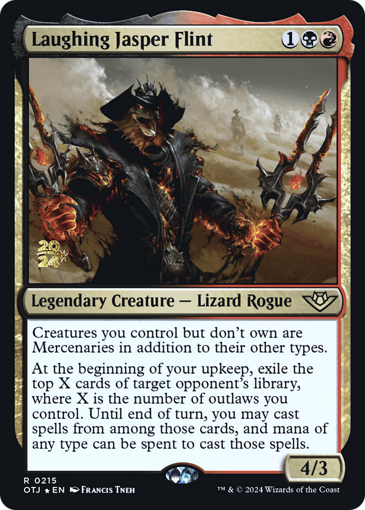 Laughing Jasper Flint (PRE-215) [Outlaws of Thunder Junction Promos] Foil MTG Single Wizards of the Coast