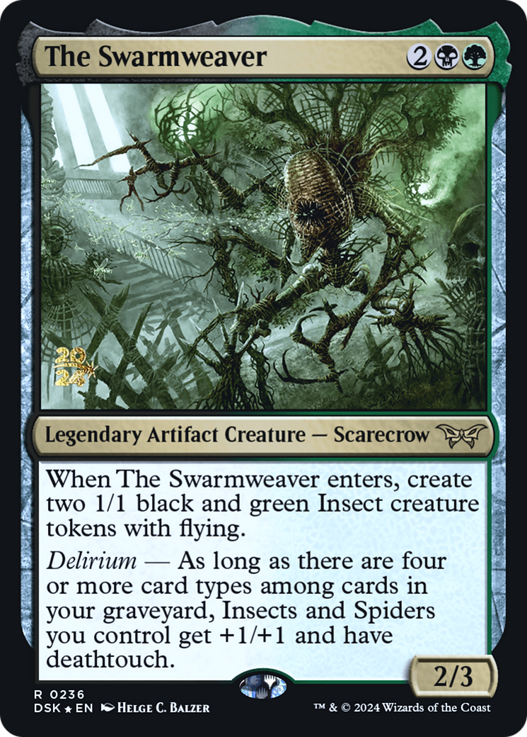 The Swarmweaver (0236) (PRE-236) [Duskmourn: House of Horror Promos] Foil MTG Single Wizards of the Coast