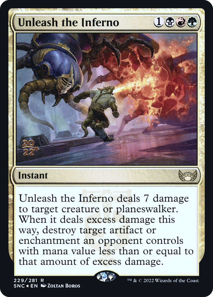 Unleash the Inferno (PRE-229S) [Streets of New Capenna Promos] Foil MTG Single Wizards of the Coast
