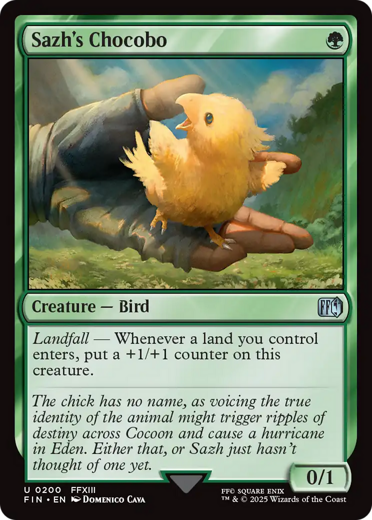 Sazh's Chocobo (FIN-200) [FINAL FANTASY] MTG Single Wizards of the Coast