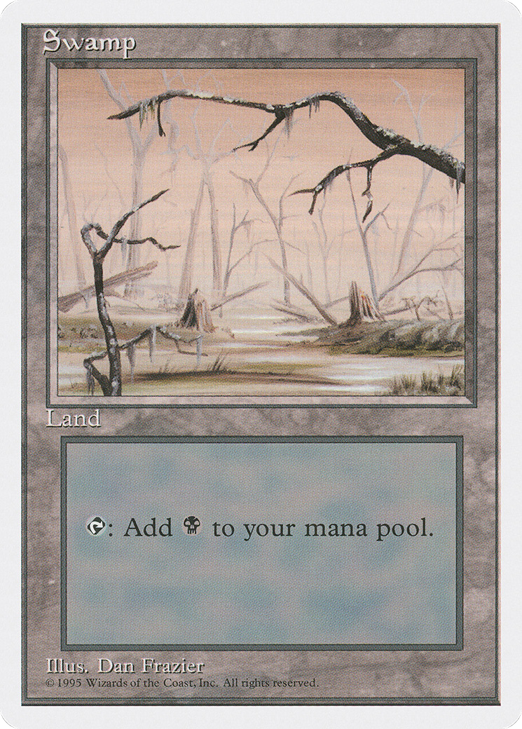 Swamp (4ED-371) [Fourth Edition] MTG Single Wizards of the Coast