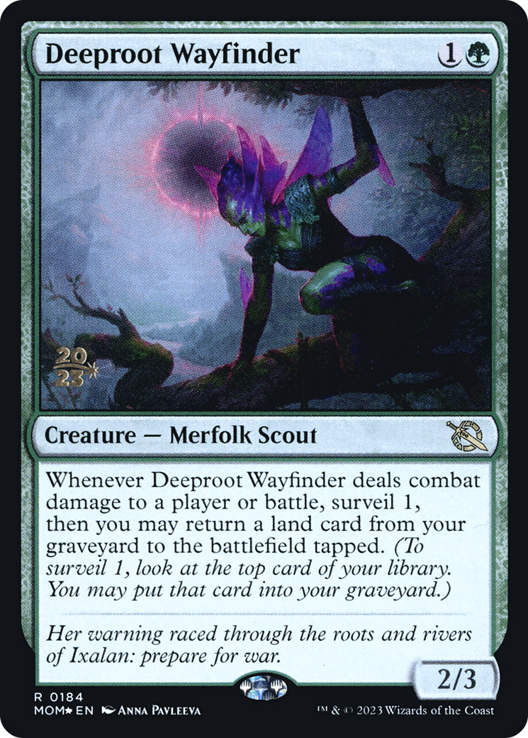 Deeproot Wayfinder (PRE-184S) [March of the Machine Promos] Foil MTG Single Wizards of the Coast