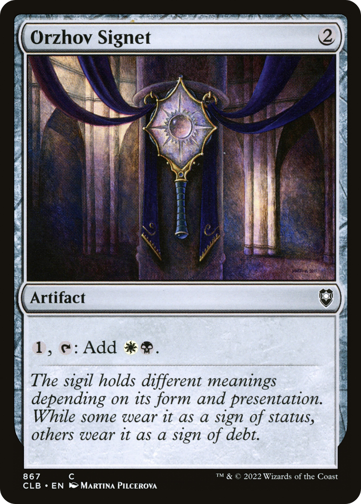 Orzhov Signet (CLB-867) [Commander Legends: Battle for Baldur's Gate] MTG Single Wizards of the Coast
