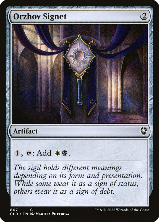 Orzhov Signet (CLB-867) [Commander Legends: Battle for Baldur's Gate] MTG Single Wizards of the Coast