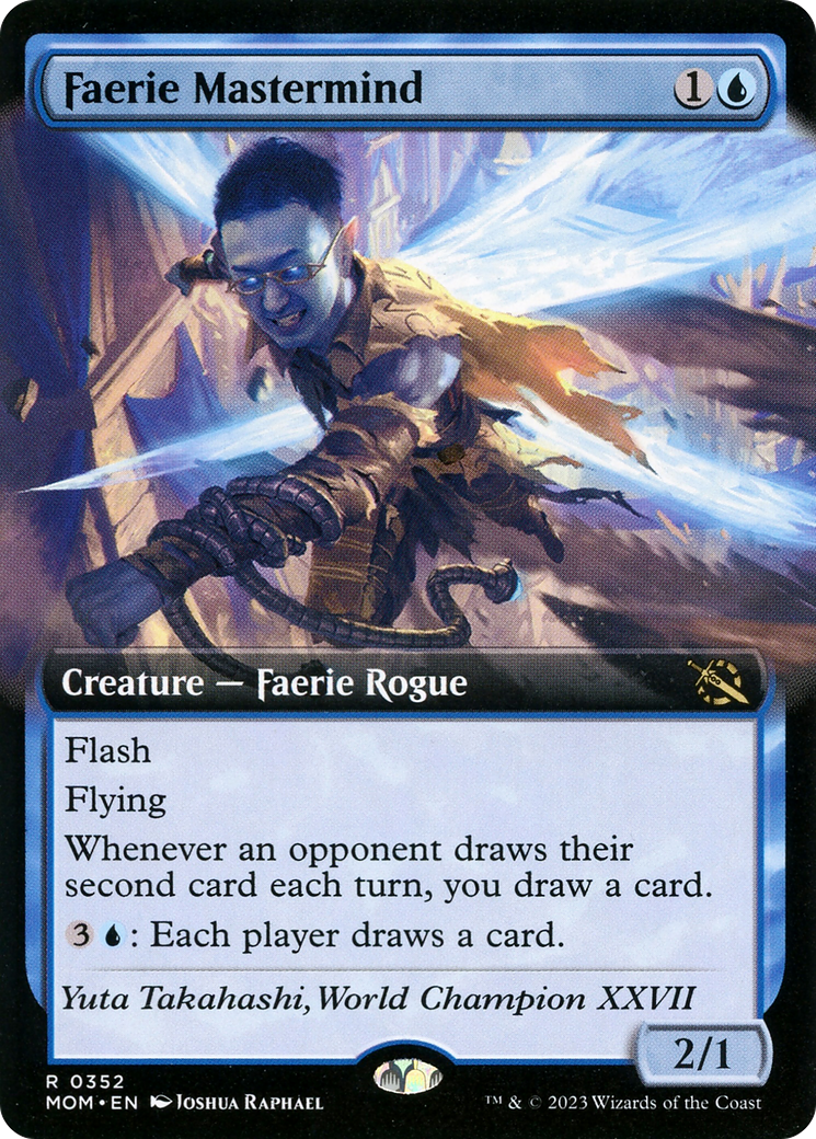 Faerie Mastermind (MOM-352) [March of the Machine] (Extended Art) Foil MTG Single Wizards of the Coast