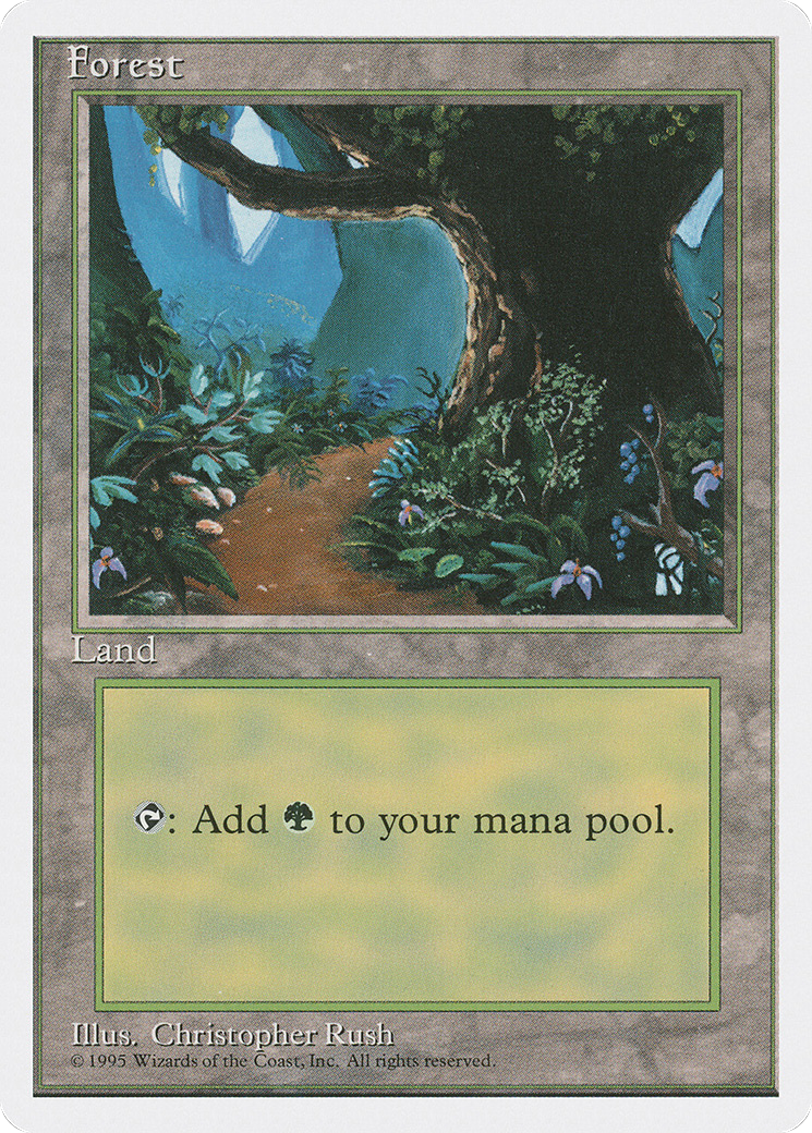 Forest (4ED-377) [Fourth Edition] MTG Single Wizards of the Coast