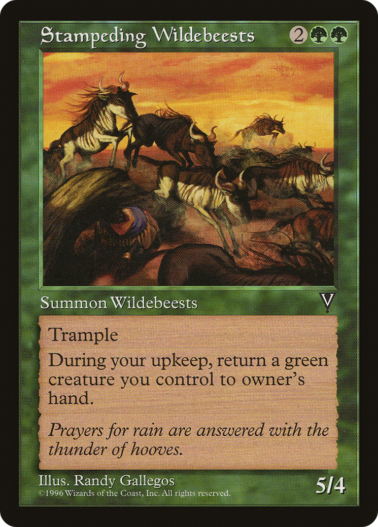 Stampeding Wildebeests (VIS-121) [Visions] MTG Single Wizards of the Coast