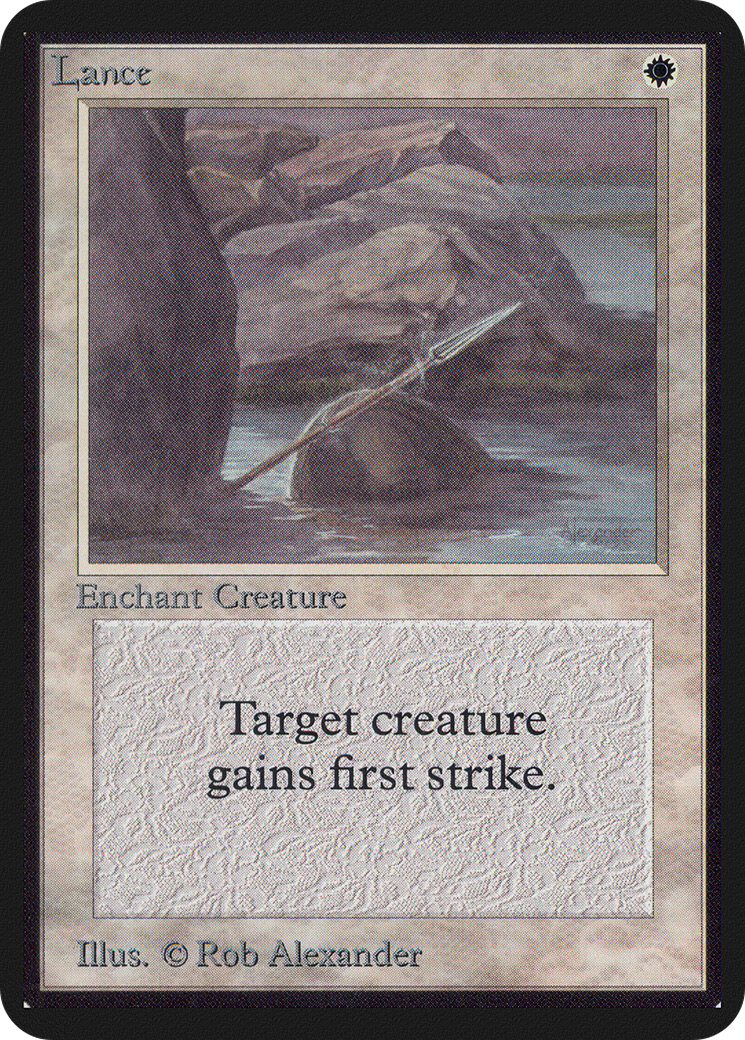 Lance (LEA-027) [Oldschool] Limited Edition Alpha MTG Single Wizards of the Coast