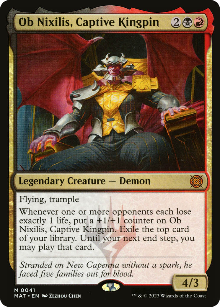 Ob Nixilis, Captive Kingpin (MAT-041) [March of the Machine: The Aftermath] Foil MTG Single Wizards of the Coast