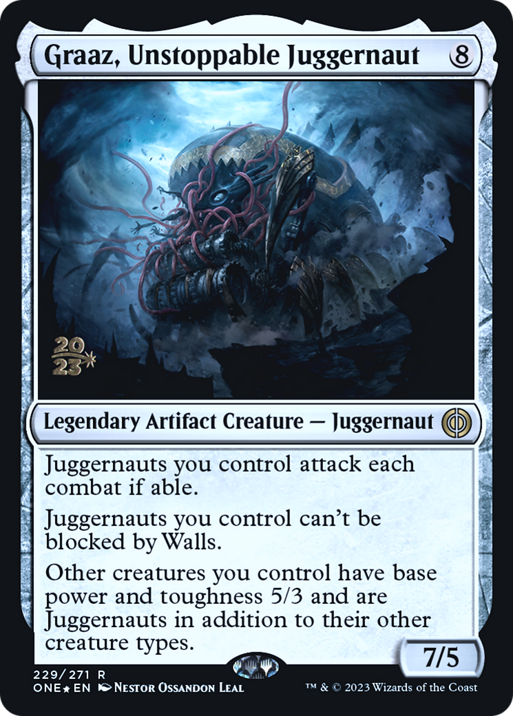 Graaz, Unstoppable Juggernaut (PRE-229) [Phyrexia: All Will Be One Promos] Foil MTG Single Wizards of the Coast