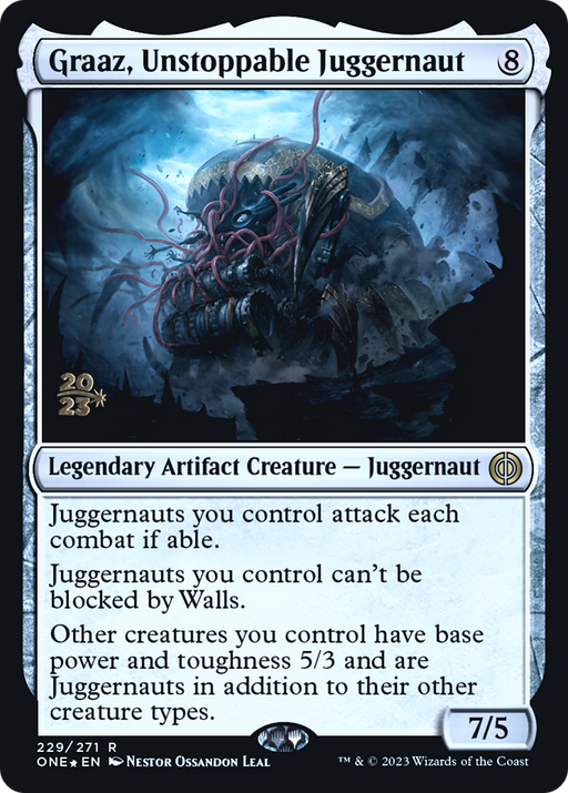 Graaz, Unstoppable Juggernaut (PRE-229) [Phyrexia: All Will Be One Promos] Foil MTG Single Wizards of the Coast