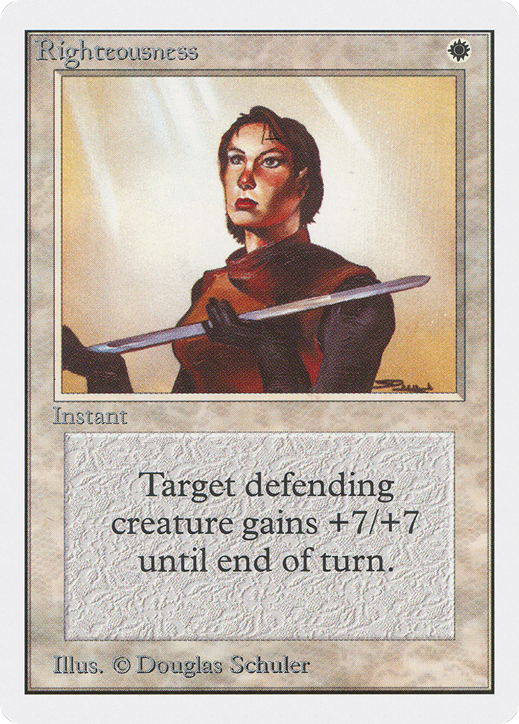 Righteousness (2ED-037) [Oldschool] Unlimited Edition MTG Single Wizards of the Coast
