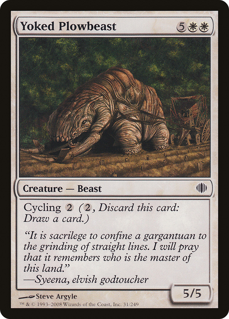 Yoked Plowbeast (ALA-031) [Shards of Alara] Foil MTG Single Wizards of the Coast