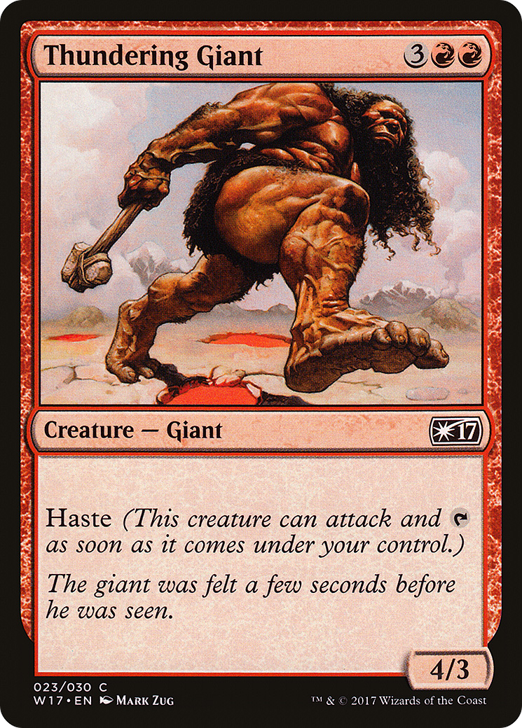 Thundering Giant (W17-023) [Misc] Welcome Deck 2017 MTG Single Wizards of the Coast