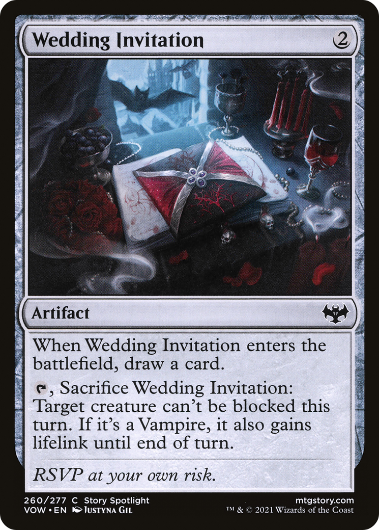 Wedding Invitation (VOW-260) [Innistrad: Crimson Vow] Foil MTG Single Wizards of the Coast