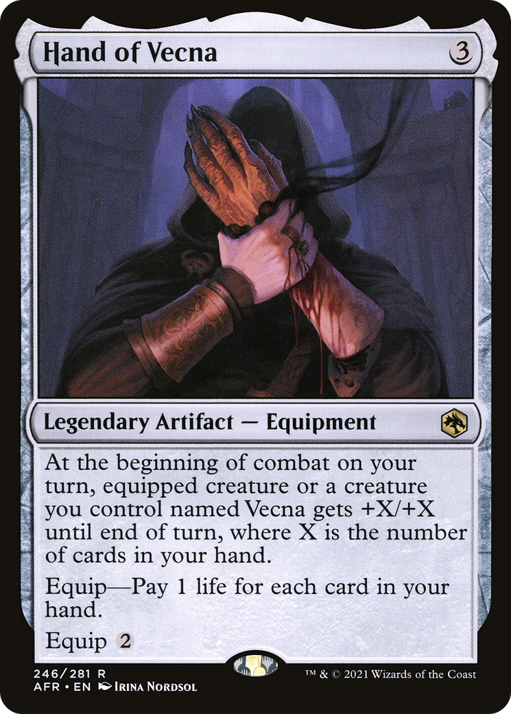 Hand of Vecna (AFR-246) [Adventures in the Forgotten Realms] Foil MTG Single Wizards of the Coast