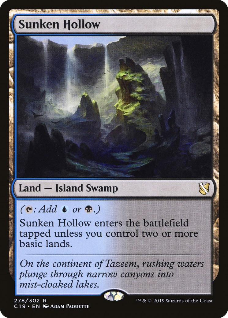 Sunken Hollow (C19-278) [Commander 2019] MTG Single Wizards of the Coast