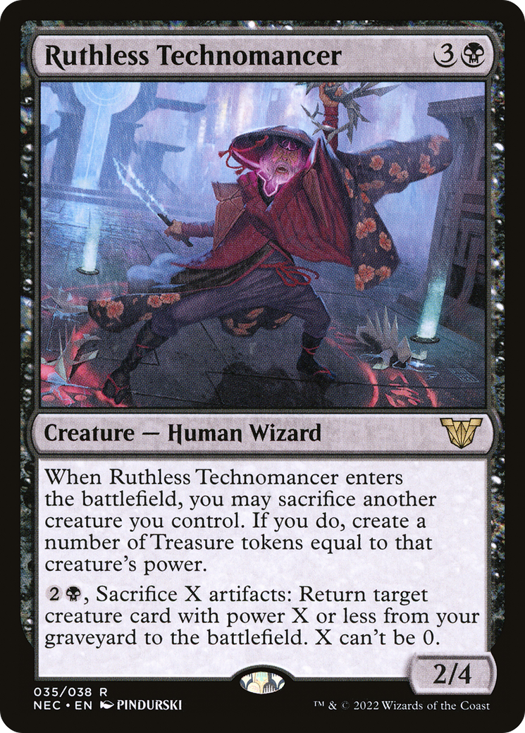 Ruthless Technomancer (NEC-035) [Neon Dynasty Commander] MTG Single Wizards of the Coast