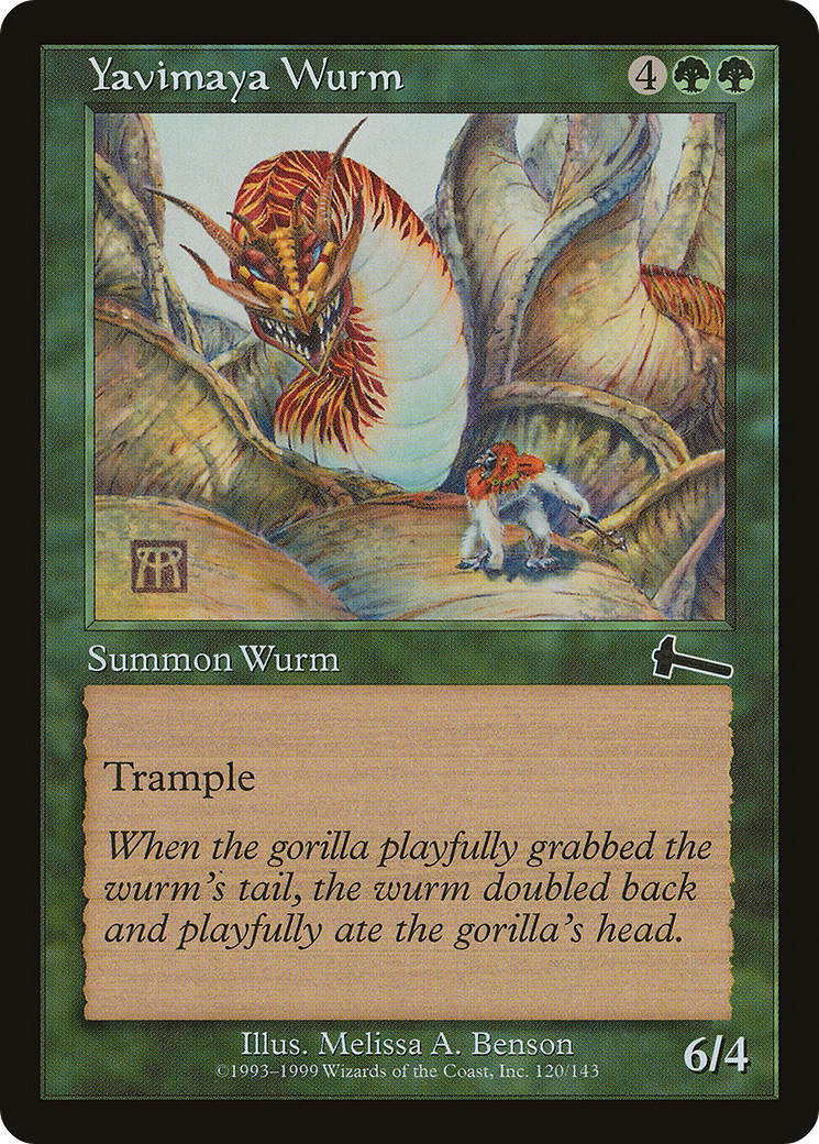 Yavimaya Wurm (ULG-120) [Urza's Legacy] MTG Single Wizards of the Coast