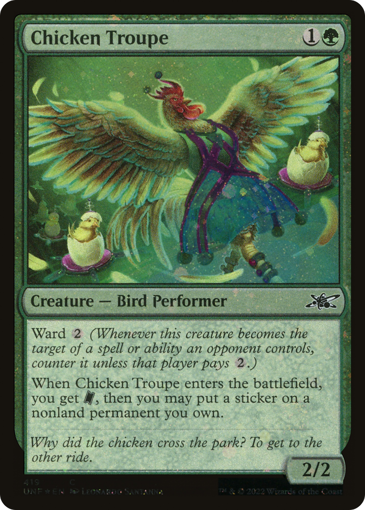 Chicken Troupe (Galaxy Foil) (UNF-419) [Unfinity] Foil MTG Single Wizards of the Coast