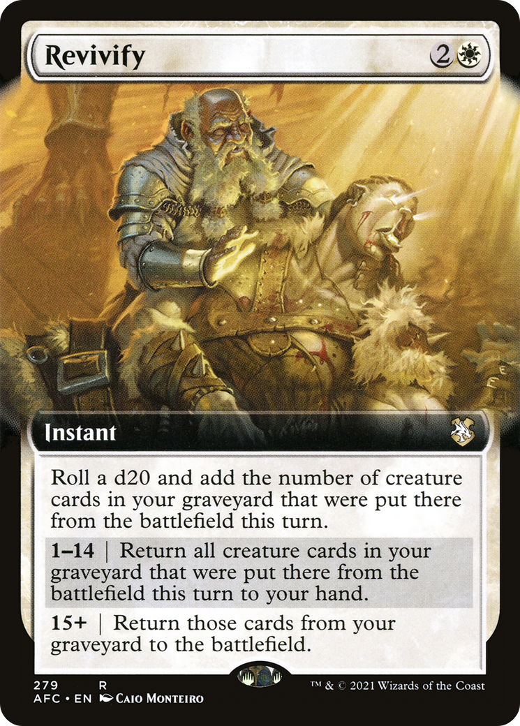 Revivify (AFC-279) [Forgotten Realms Commander] (Extended Art) MTG Single Wizards of the Coast