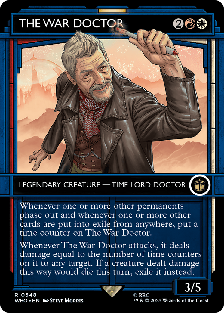 The War Doctor (WHO-548) [Doctor Who] (Showcase) (Borderless) Foil MTG Single Wizards of the Coast