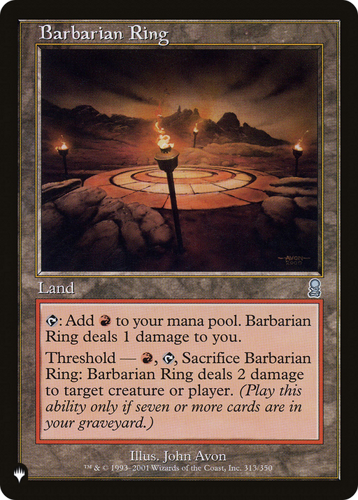 Barbarian Ring (LIST-313/350) [Mystery Booster] The List MTG Single Wizards of the Coast