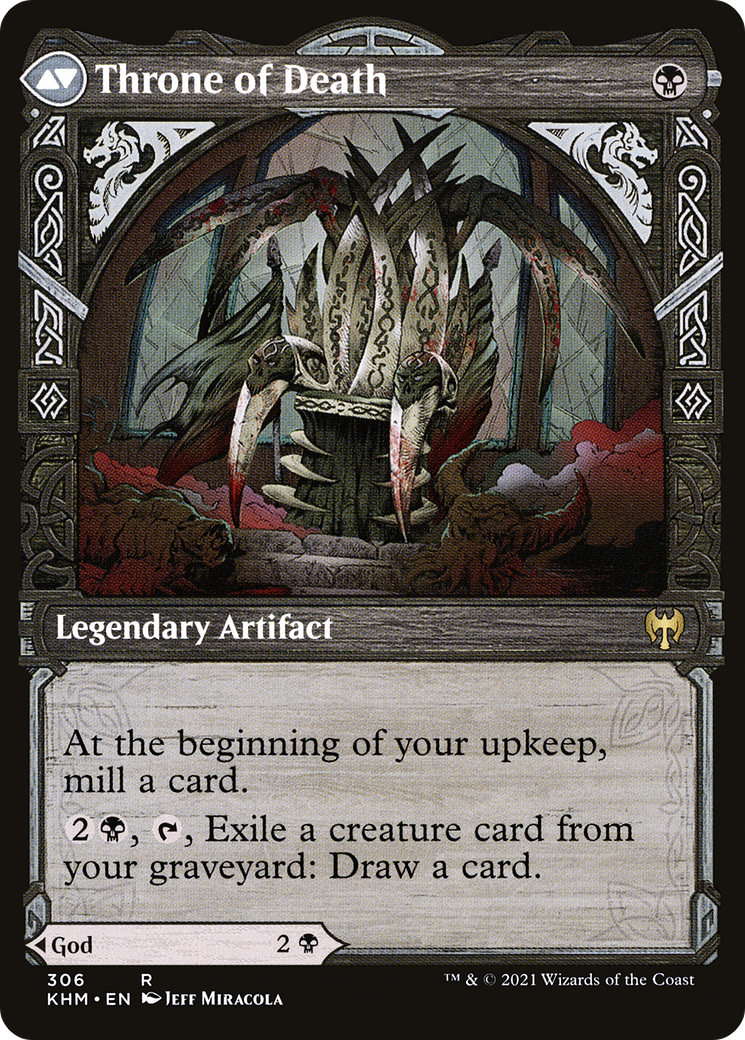 Egon, God of Death // Throne of Death (KHM-306) [Kaldheim] (Showcase) MTG Single Wizards of the Coast