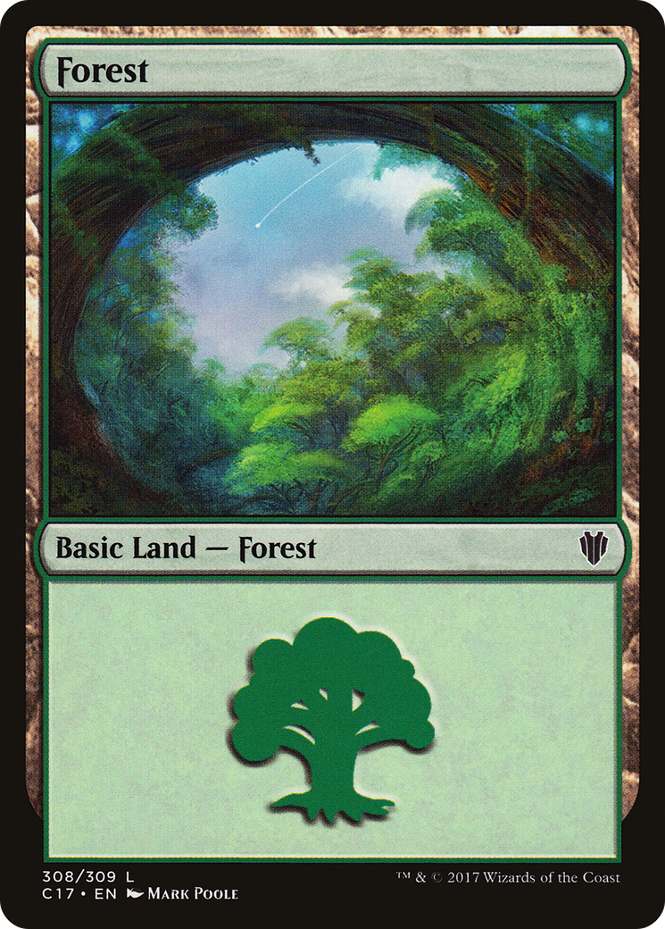 Forest (C17-308) [Commander 2017] MTG Single Wizards of the Coast