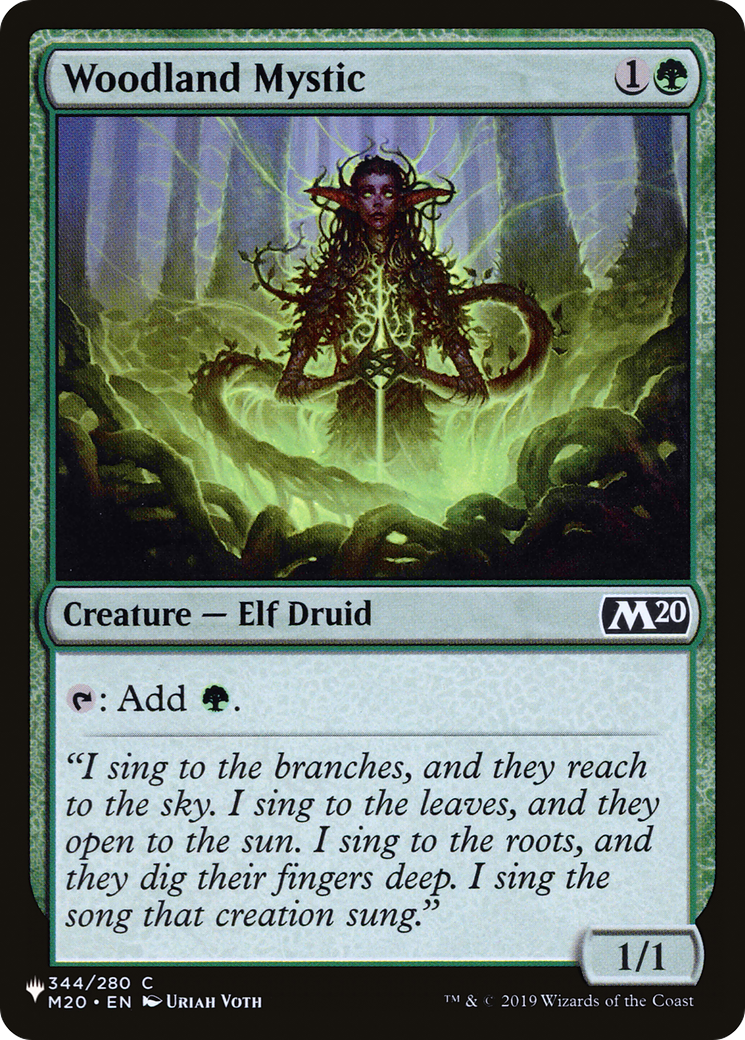 Woodland Mystic (LIST-M20-344) [Mystery Booster] The List MTG Single Wizards of the Coast