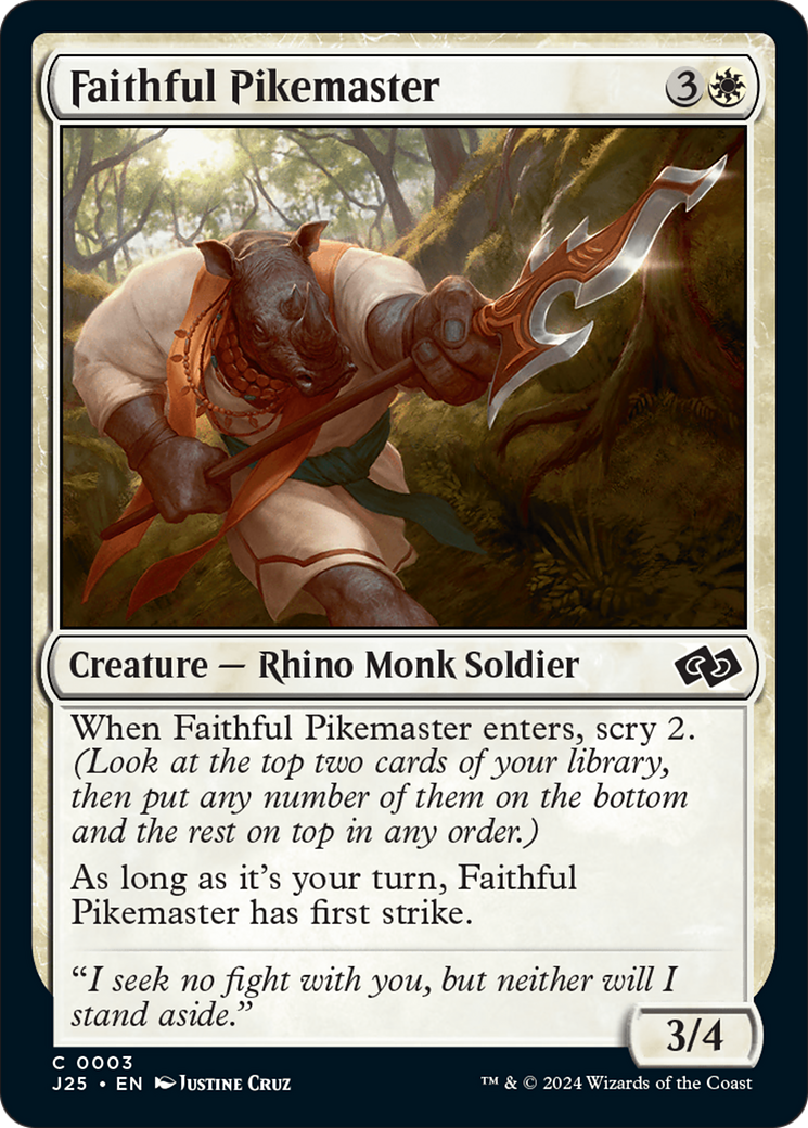 Faithful Pikemaster (J25-003) [Foundations Jumpstart] MTG Single Wizards of the Coast