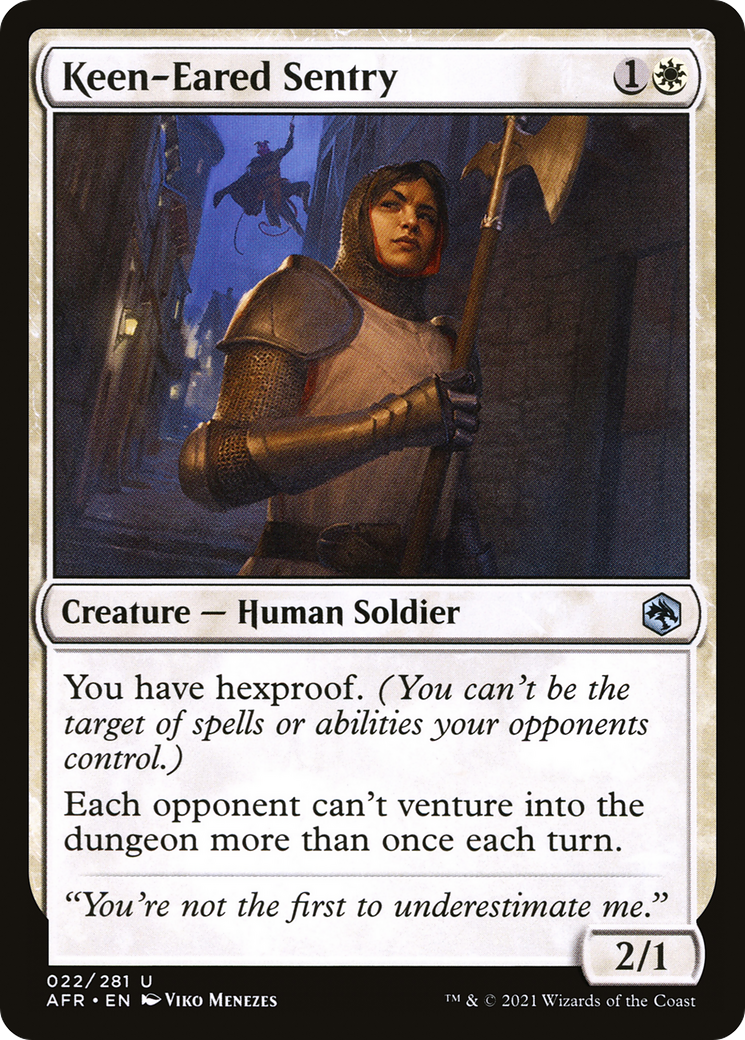 Keen-Eared Sentry (AFR-022) [Adventures in the Forgotten Realms] MTG Single Wizards of the Coast