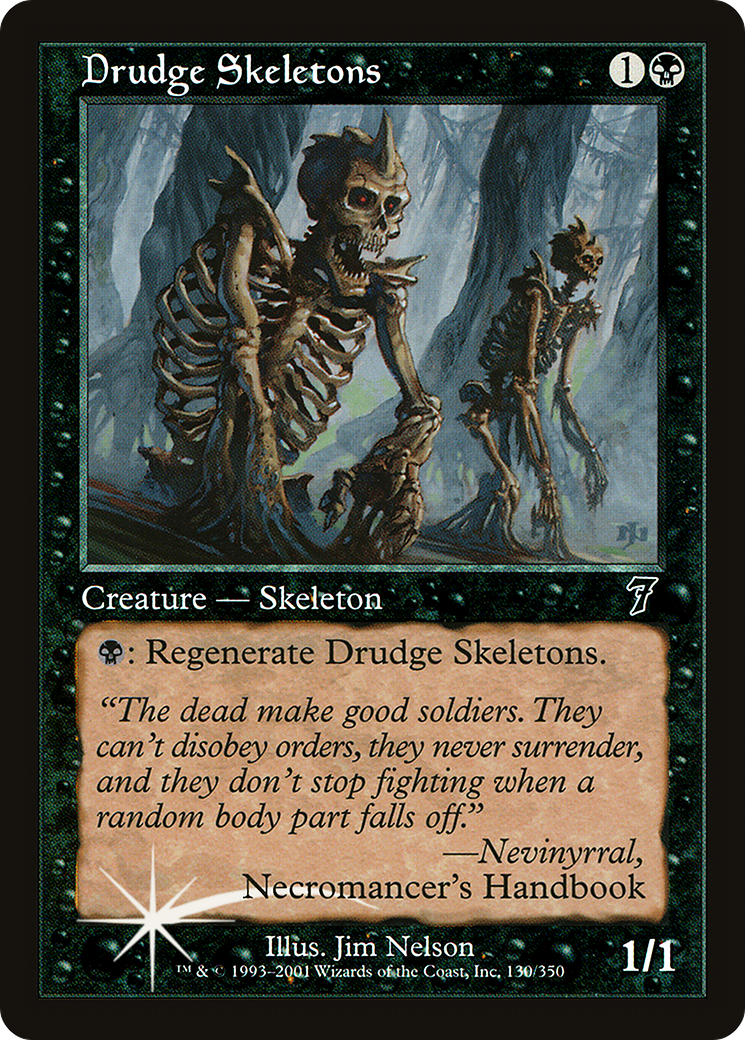 Drudge Skeletons (7ED-130) [7th Edition] Foil MTG Single Wizards of the Coast