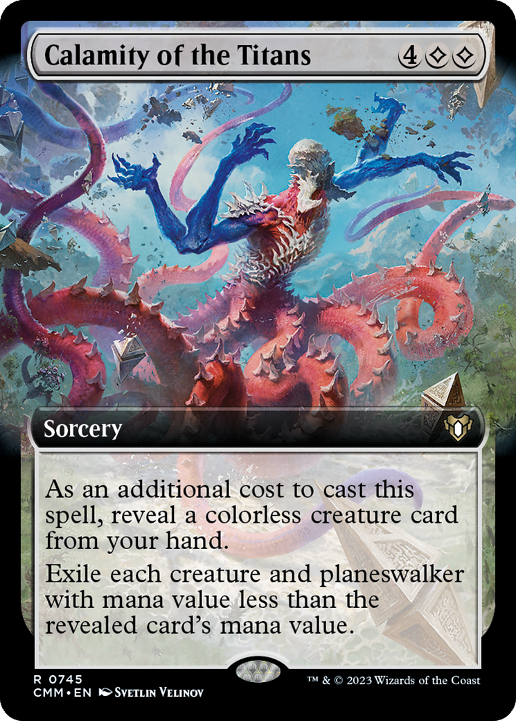 Calamity of the Titans (CMM-745) [Commander Masters] (Extended Art) MTG Single Wizards of the Coast