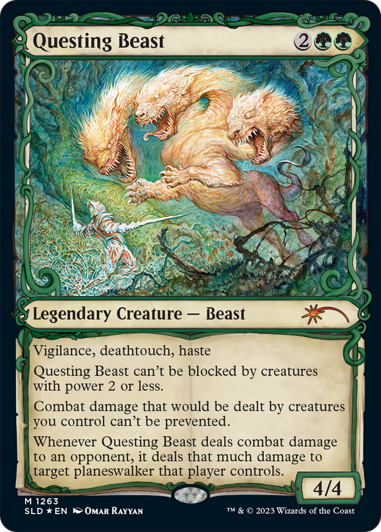 Questing Beast (SLD-1263) [Secret Lair] Drop (Showcase) Foil MTG Single Wizards of the Coast