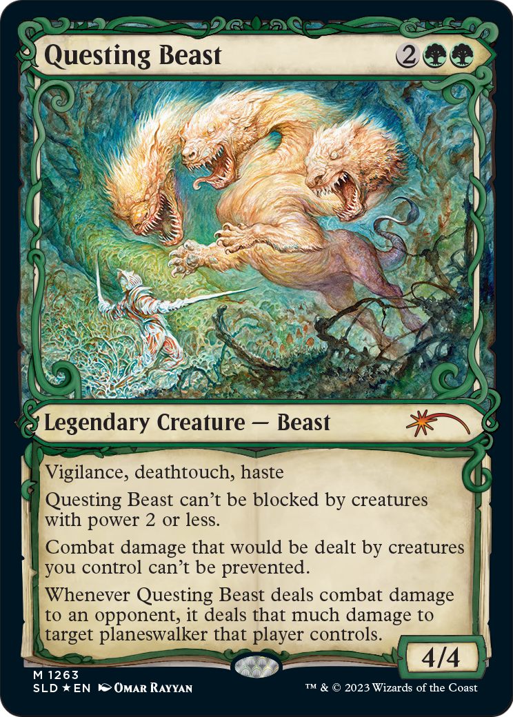 Questing Beast (Halo Foil) (SLD-1263) [Secret Lair] Drop (Showcase) Foil MTG Single Wizards of the Coast