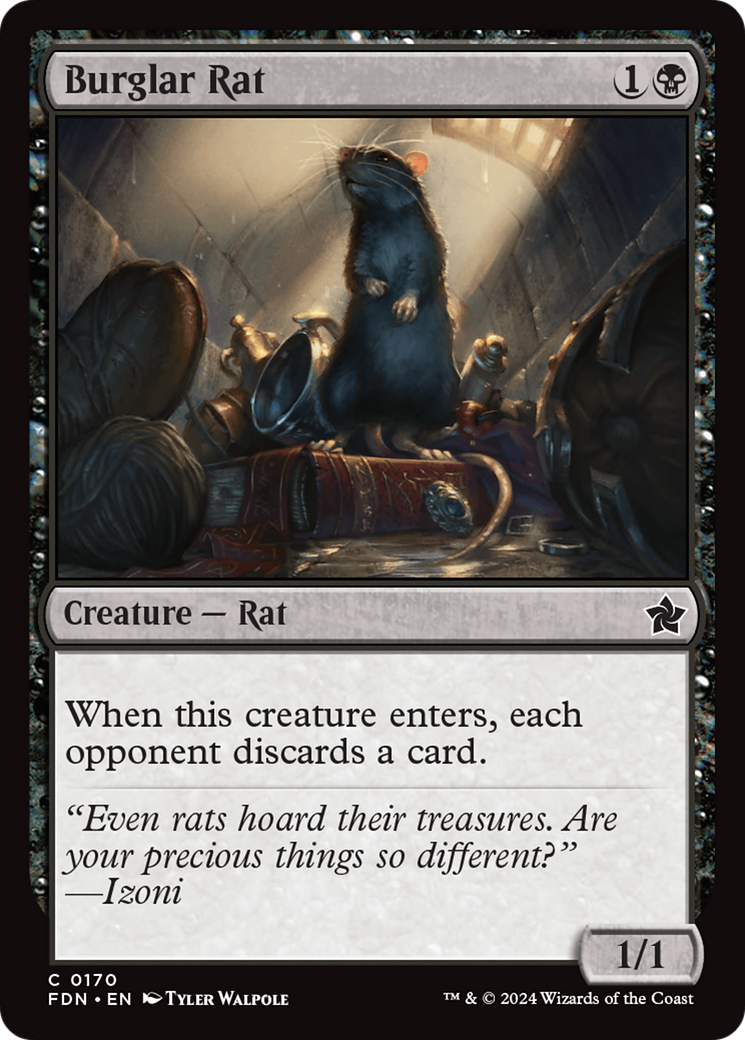 Burglar Rat (FDN-170) [Foundations] Foil MTG Single Wizards of the Coast
