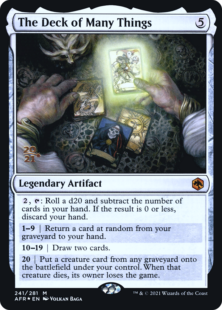 The Deck of Many Things (PRE-241) [Adventures in the Forgotten Realms Promos] Foil MTG Single Wizards of the Coast